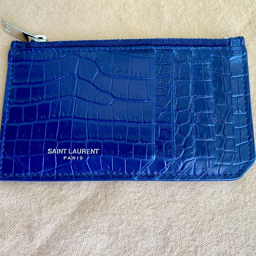 Authentic YSL wallet 5 card slots